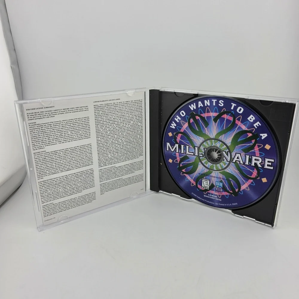 Who Wants To Be A Millionaire PC CD-ROM Buena Vista Game Regis Philbin EXCELLENT